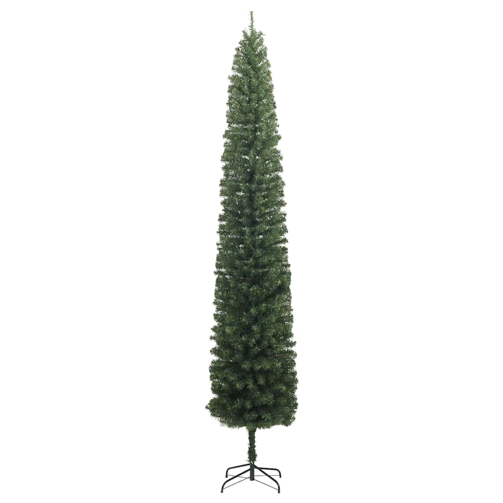 Kunstigt juletræ med stativ Grøn 300 cm PVC og Stål og Plastik