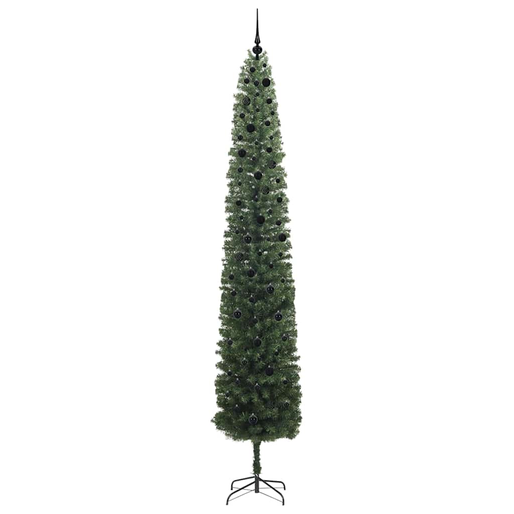 Kunstigt juletræ med stativ Grøn 300 cm PVC og Stål og Plastik