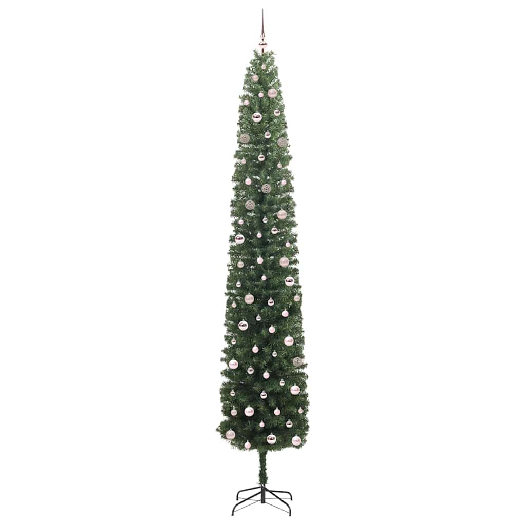 Kunstigt juletræ med stativ Grøn 300 cm PVC og Stål og Plastik