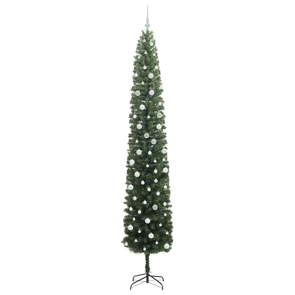 Kunstigt juletræ med stativ Grøn 300 cm PVC og Stål og Plastik