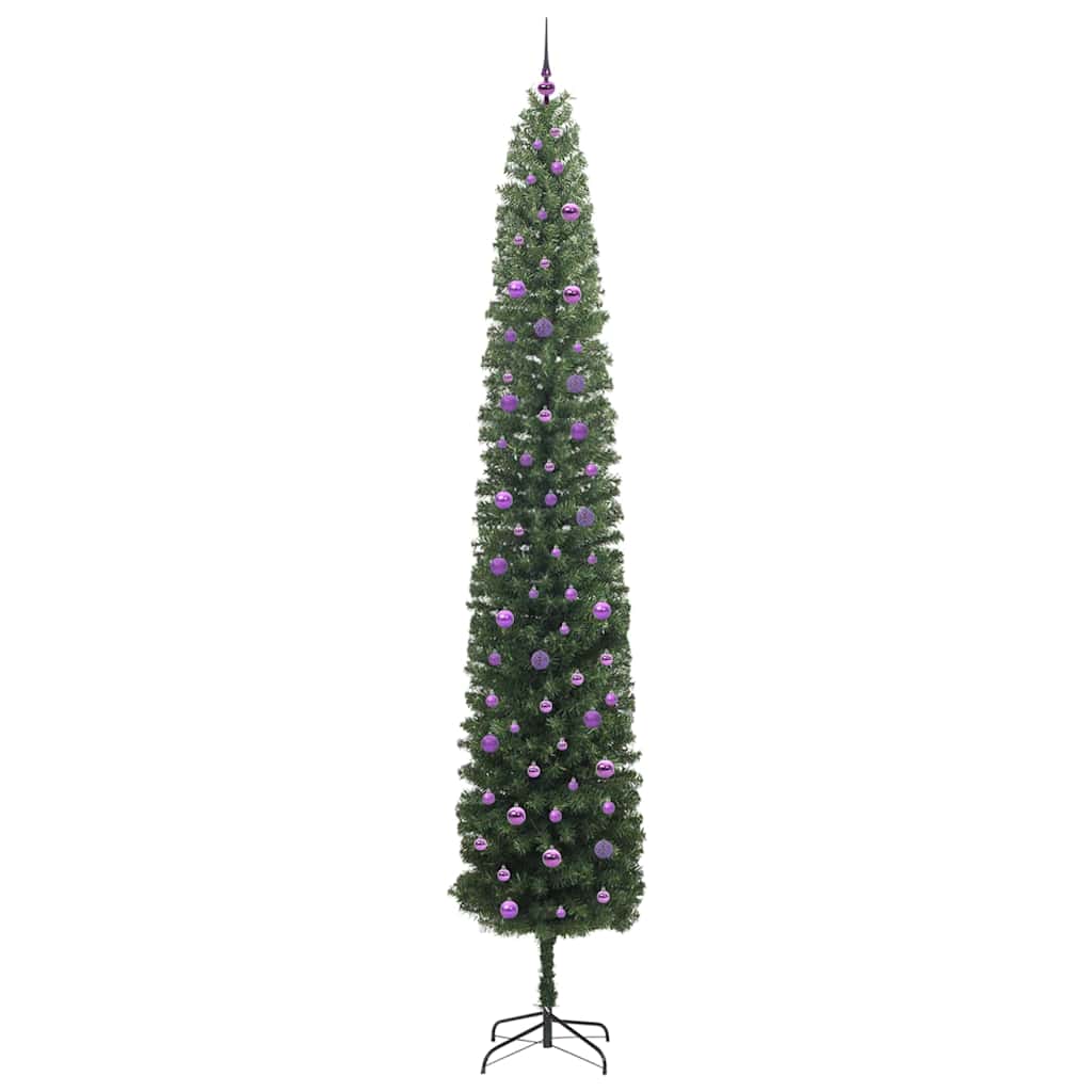 Kunstigt juletræ med stativ Grøn 300 cm PVC og Stål og Plastik