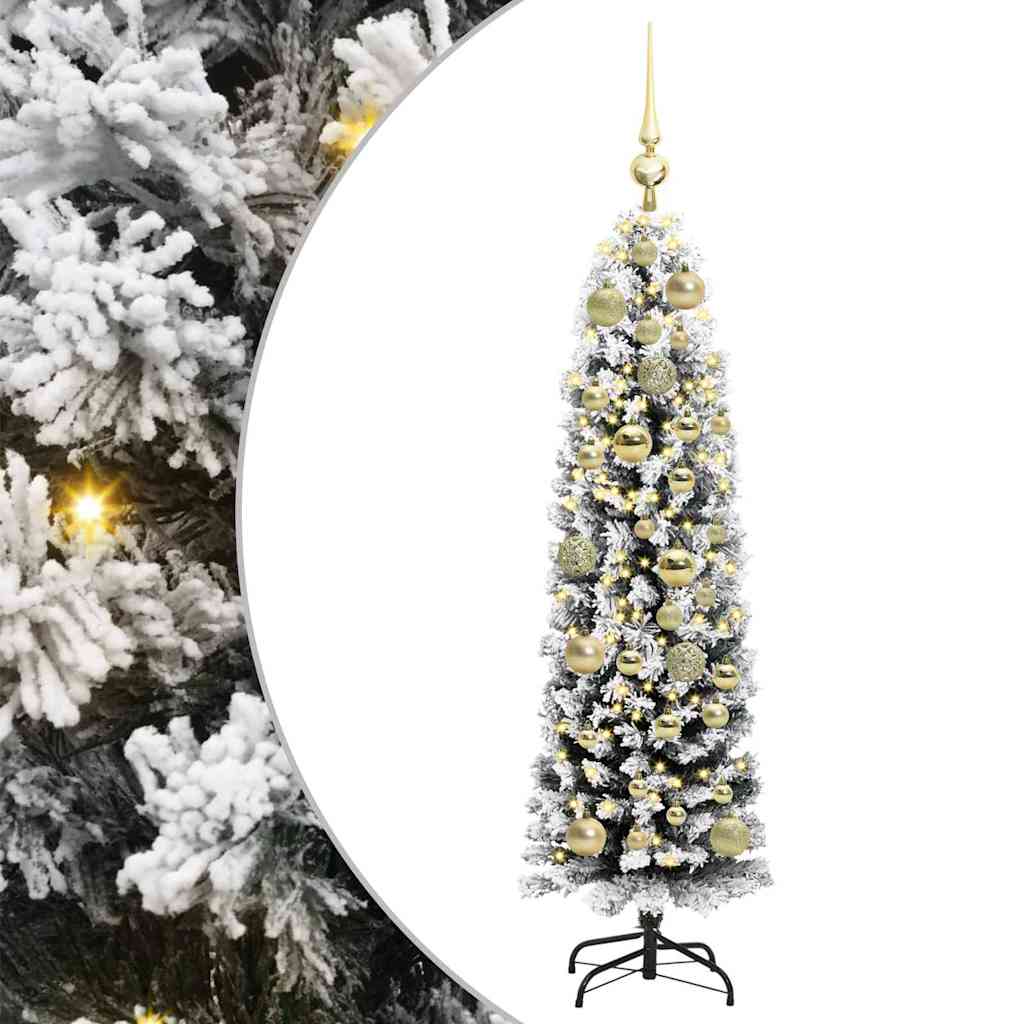Kunstigt juletræ med stativ Grøn 120 cm PVC og Stål og Plastik