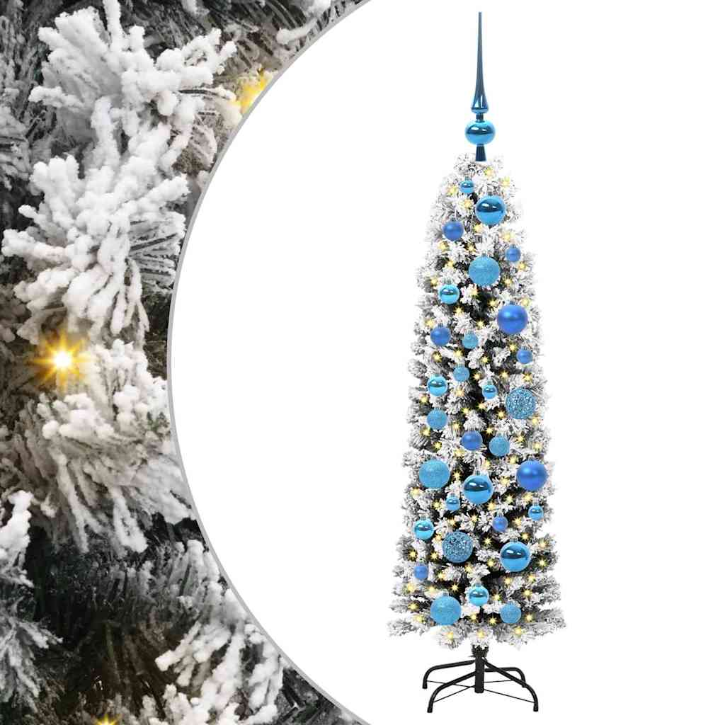 Kunstigt juletræ med stativ Grøn 120 cm PVC og Stål og Plastik