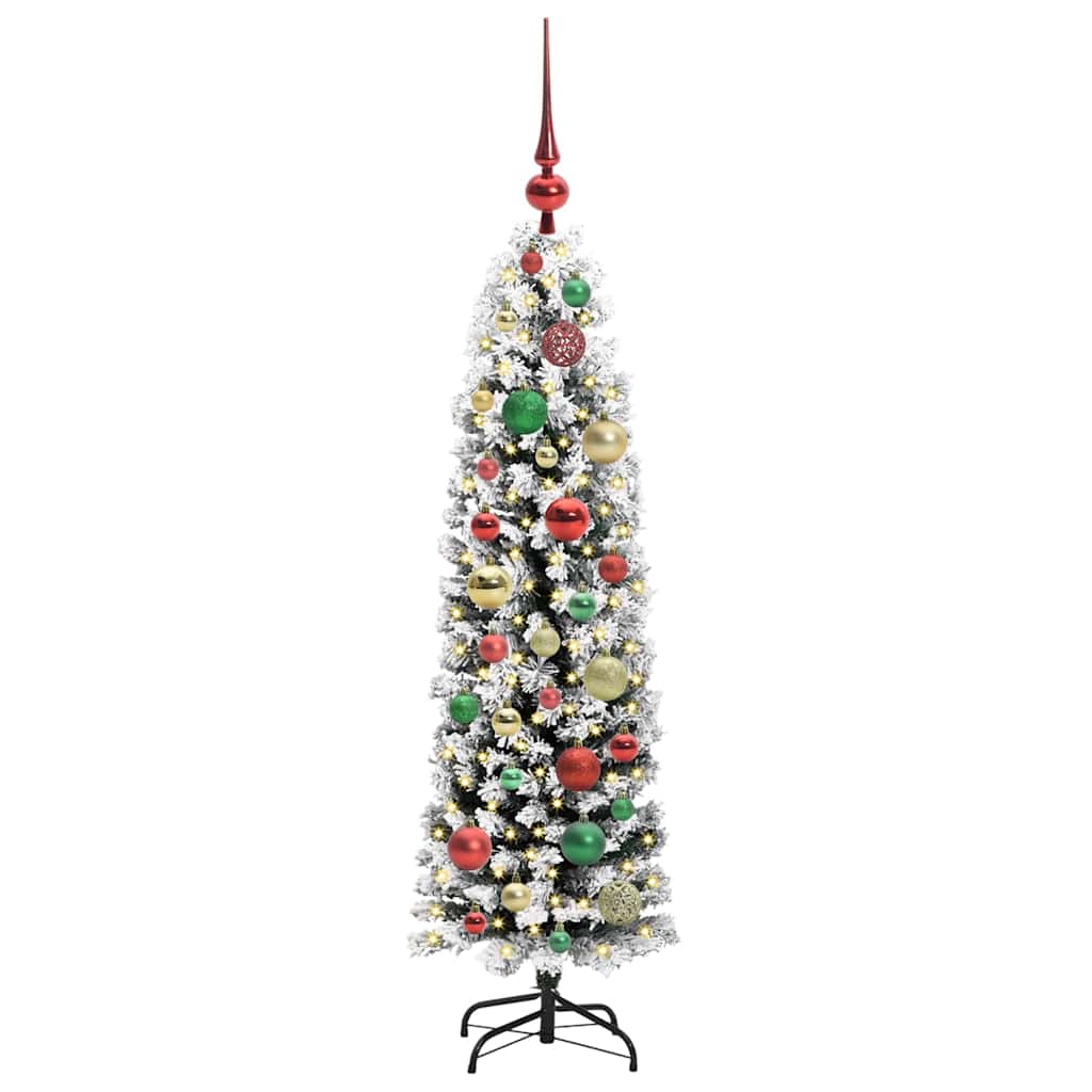 Kunstigt juletræ med stativ Grøn 120 cm PVC og Stål og Plastik