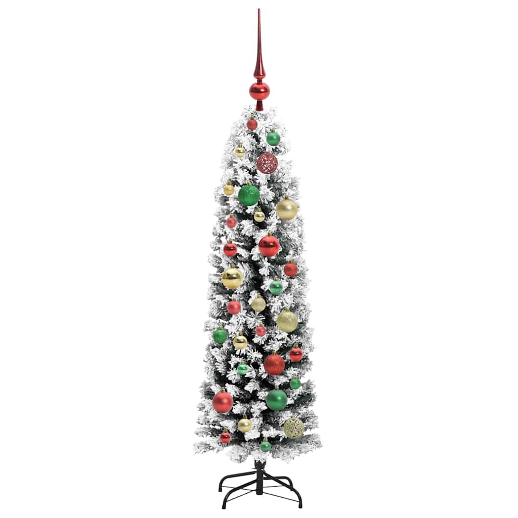 Kunstigt juletræ med stativ Grøn 120 cm PVC og Stål og Plastik