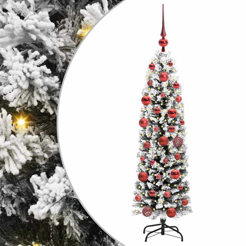 Kunstigt juletræ med stativ Grøn 150 cm PVC og Stål og Plastik