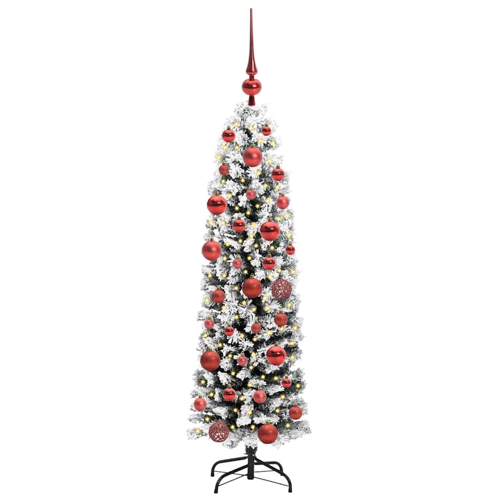 Kunstigt juletræ med stativ Grøn 150 cm PVC og Stål og Plastik