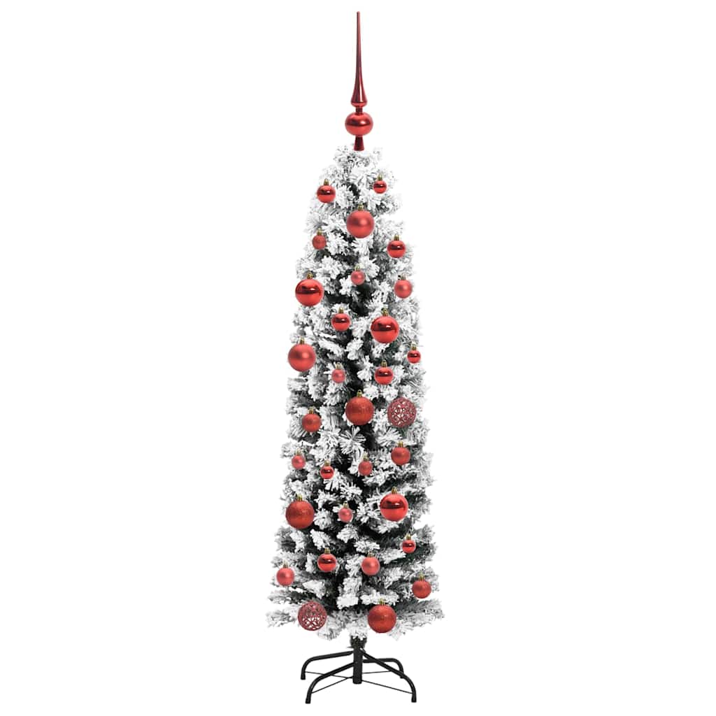 Kunstigt juletræ med stativ Grøn 150 cm PVC og Stål og Plastik