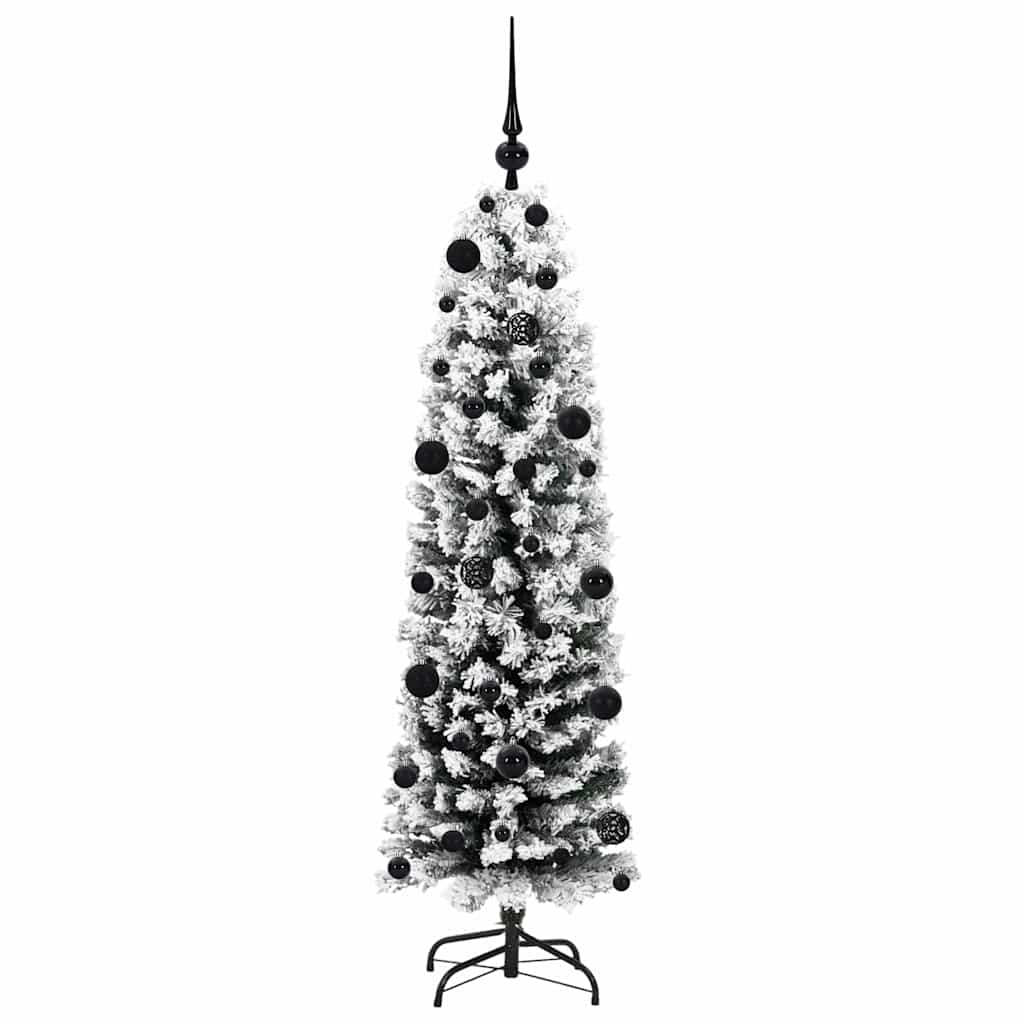Kunstigt juletræ med stativ Grøn 150 cm PVC og Stål og Plastik