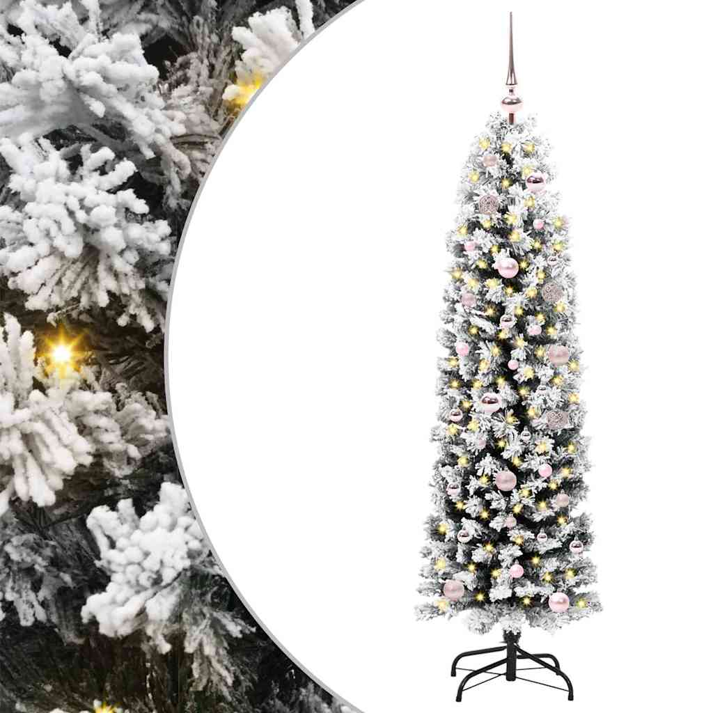 Kunstigt juletræ med stativ Grøn 150 cm PVC og Stål og Plastik