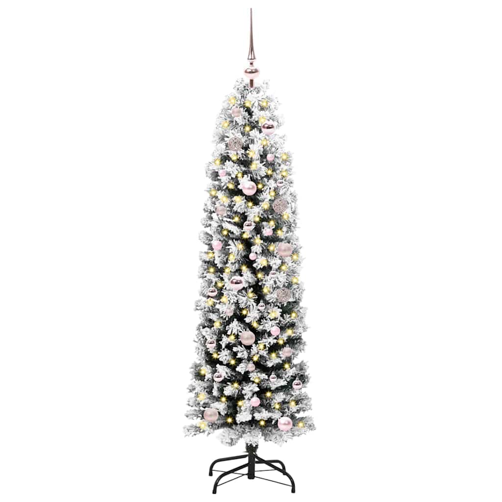 Kunstigt juletræ med stativ Grøn 150 cm PVC og Stål og Plastik