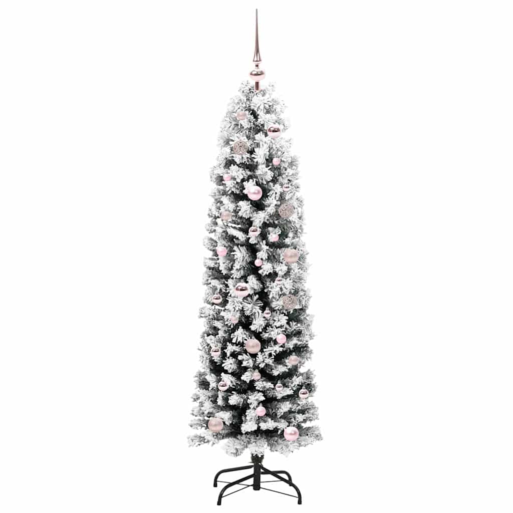 Kunstigt juletræ med stativ Grøn 150 cm PVC og Stål og Plastik