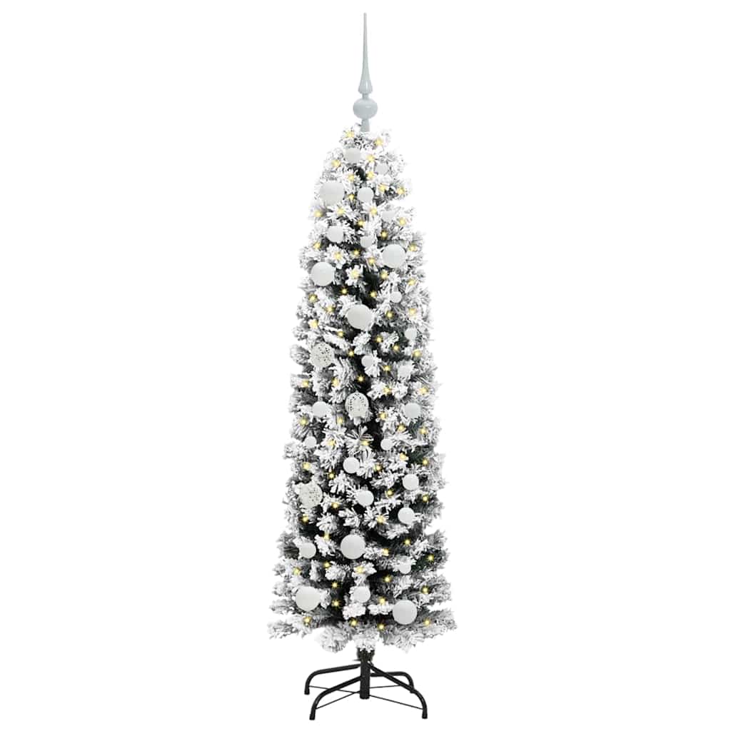 Kunstigt juletræ med stativ Grøn 150 cm PVC og Stål og Plastik