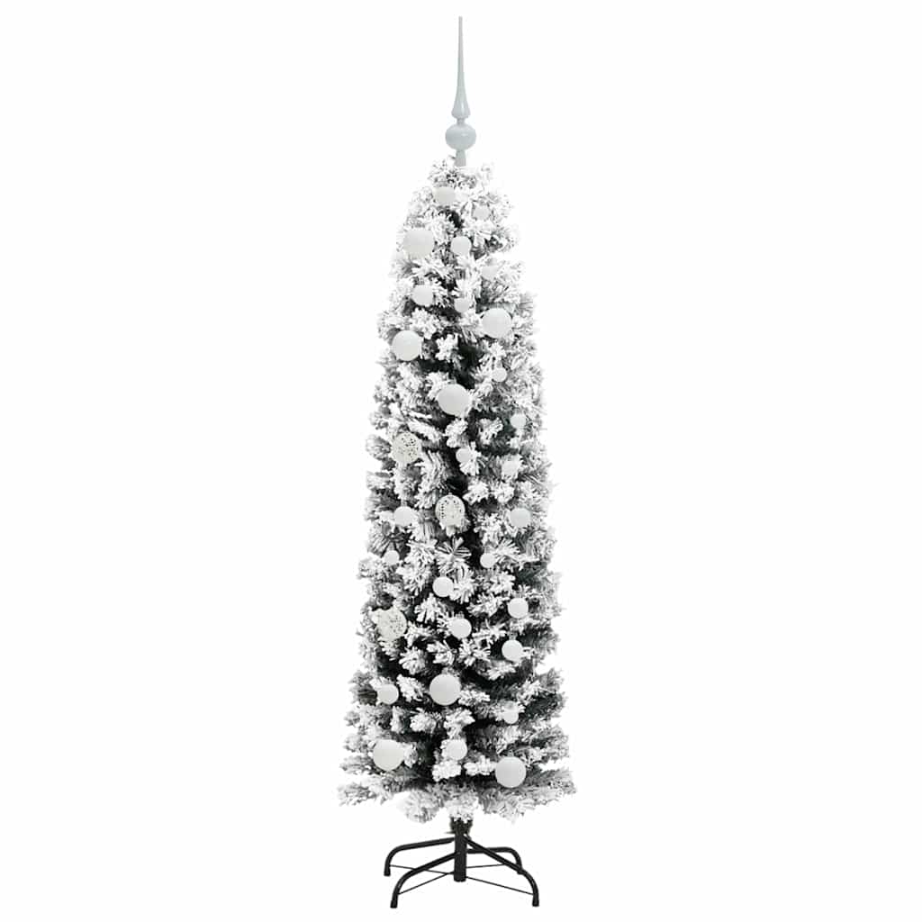 Kunstigt juletræ med stativ Grøn 150 cm PVC og Stål og Plastik