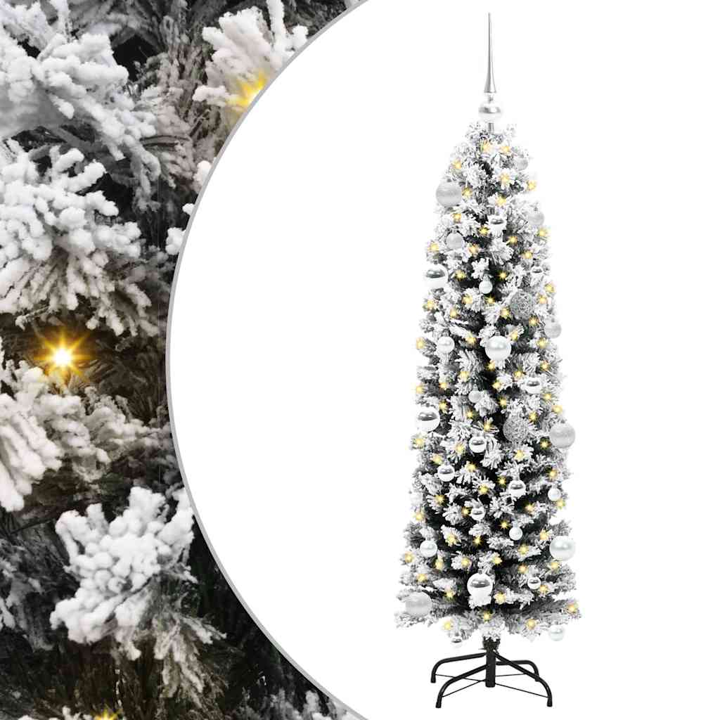 Kunstigt juletræ med stativ Grøn 150 cm PVC og Stål og Plastik