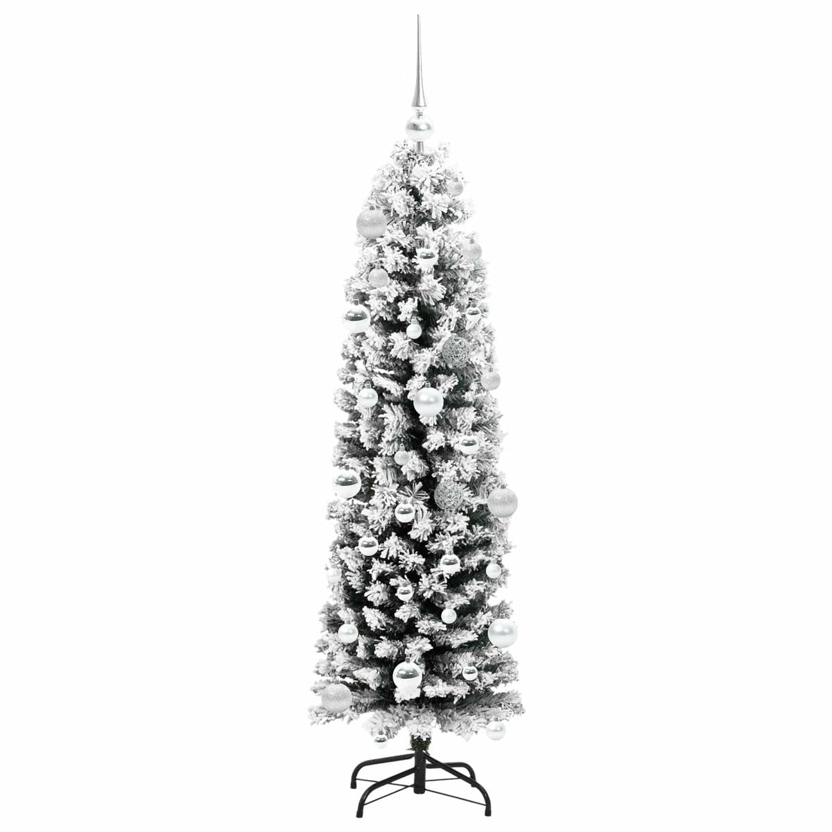 Kunstigt juletræ med stativ Grøn 150 cm PVC og Stål og Plastik