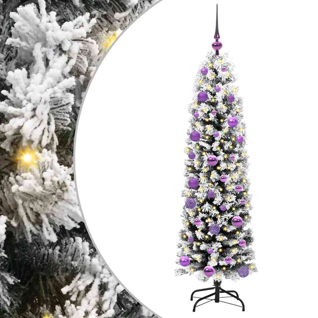 Kunstigt juletræ med stativ Grøn 150 cm PVC og Stål og Plastik