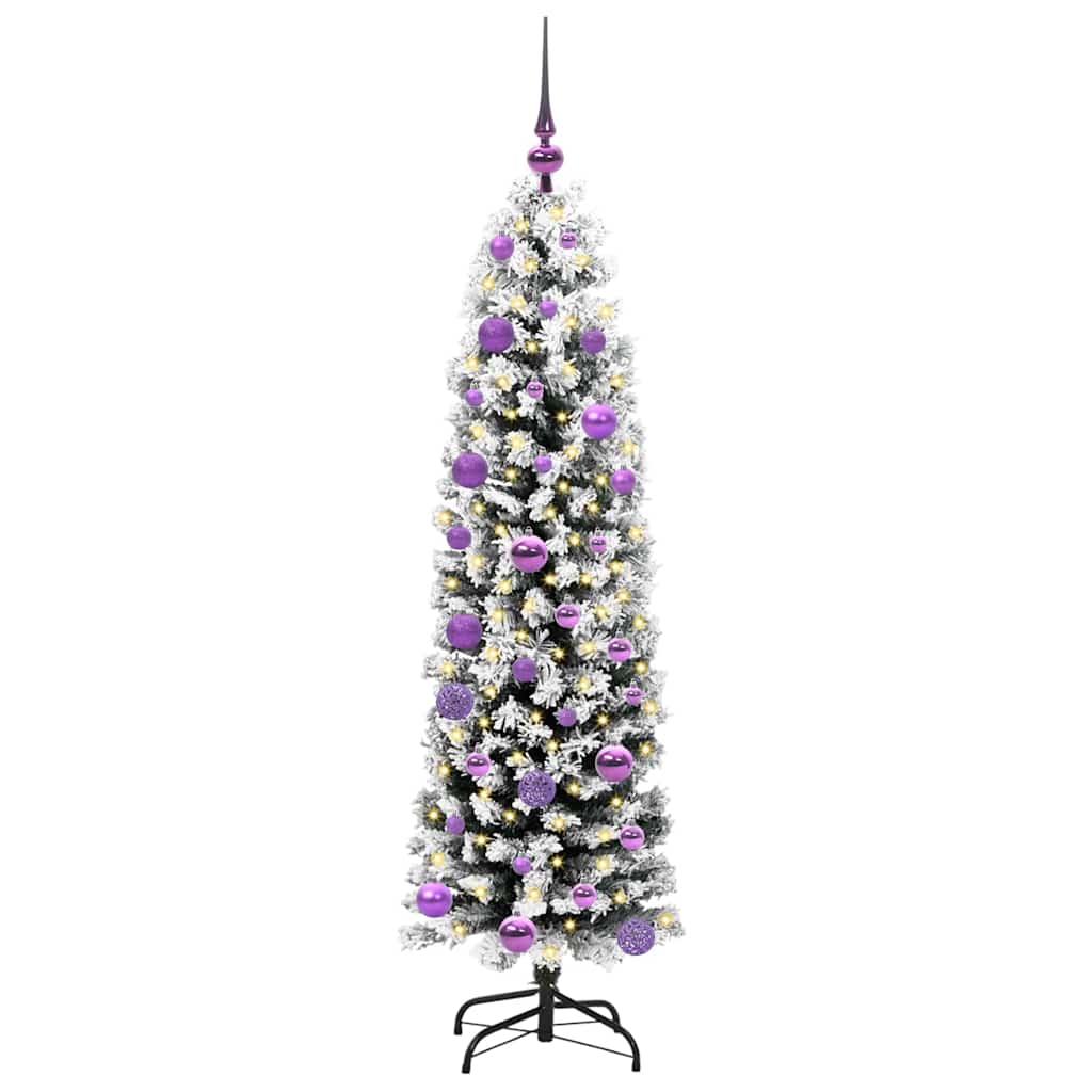 Kunstigt juletræ med stativ Grøn 150 cm PVC og Stål og Plastik