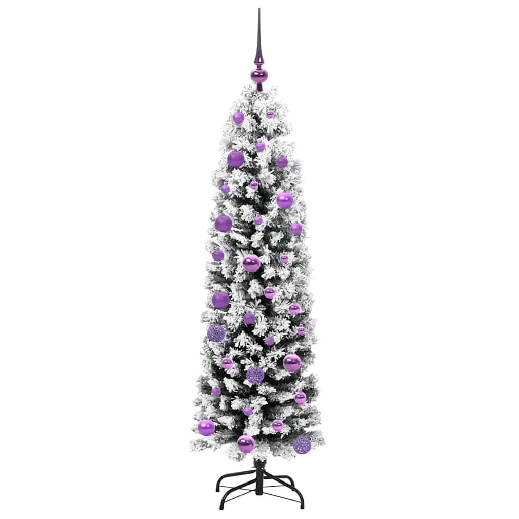 Kunstigt juletræ med stativ Grøn 150 cm PVC og Stål og Plastik