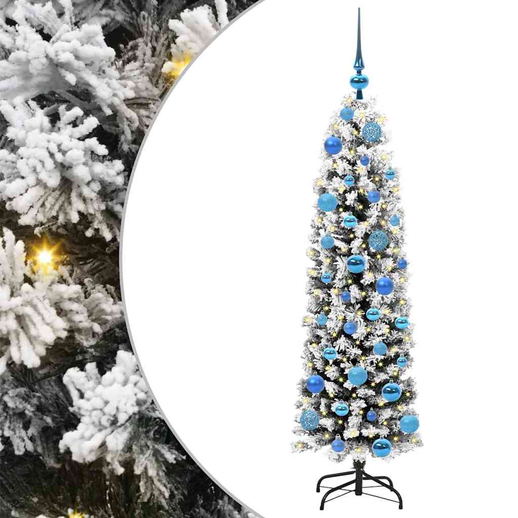 Kunstigt juletræ med stativ Grøn 150 cm PVC og Stål og Plastik