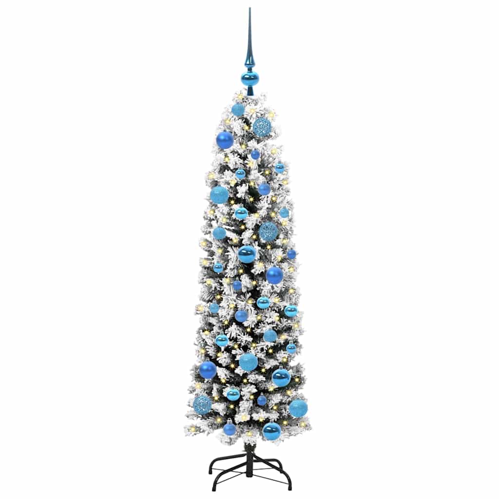 Kunstigt juletræ med stativ Grøn 150 cm PVC og Stål og Plastik