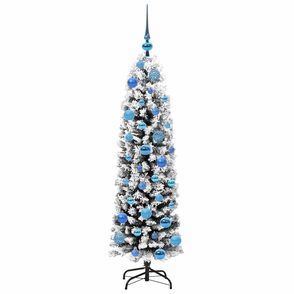Kunstigt juletræ med stativ Grøn 150 cm PVC og Stål og Plastik