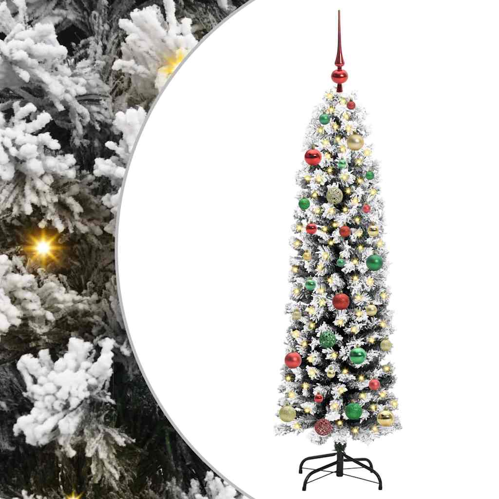 Kunstigt juletræ med stativ Grøn 150 cm PVC og Stål og Plastik