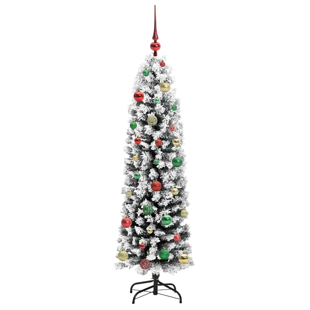 Kunstigt juletræ med stativ Grøn 150 cm PVC og Stål og Plastik
