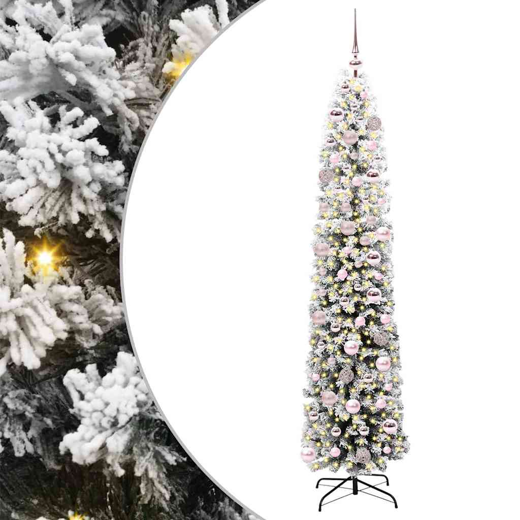 Kunstigt juletræ med stativ Grøn 180 cm PVC og Stål og Plastik