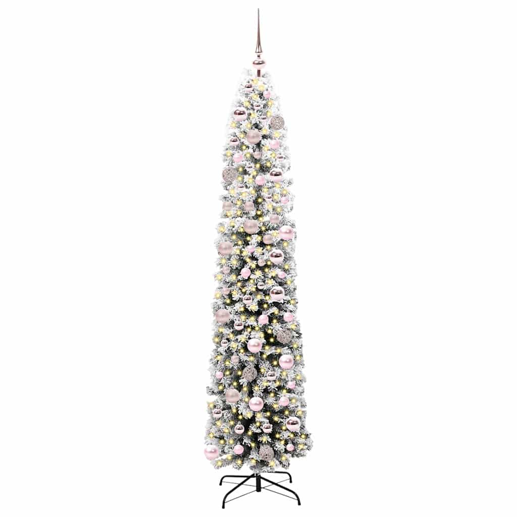 Kunstigt juletræ med stativ Grøn 180 cm PVC og Stål og Plastik