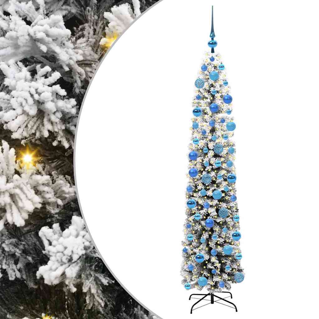 Kunstigt juletræ med stativ Grøn 180 cm PVC og Stål og Plastik