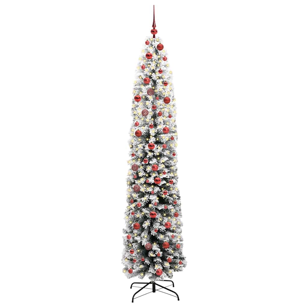 Kunstigt juletræ med stativ Grøn 210 cm PVC og Stål og Plastik