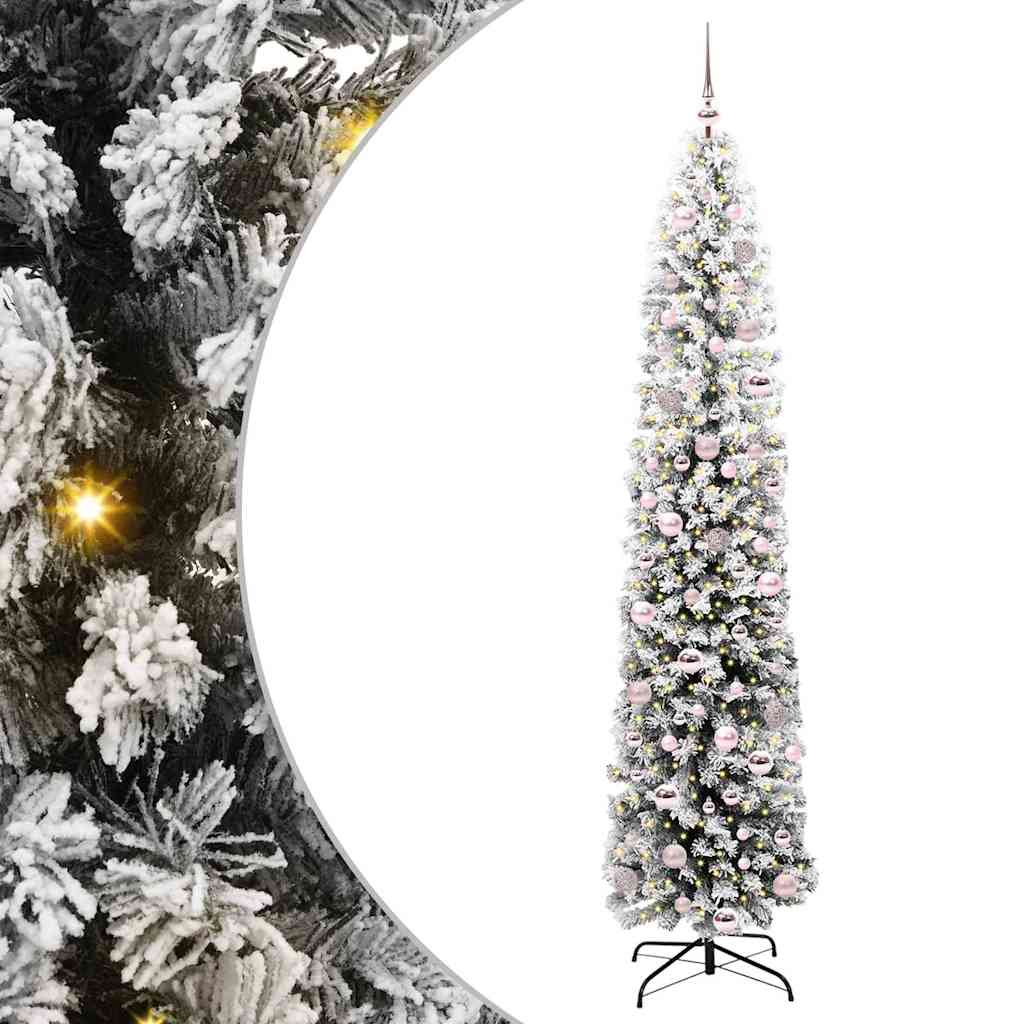 Kunstigt juletræ med stativ Grøn 210 cm PVC og Stål og Plastik