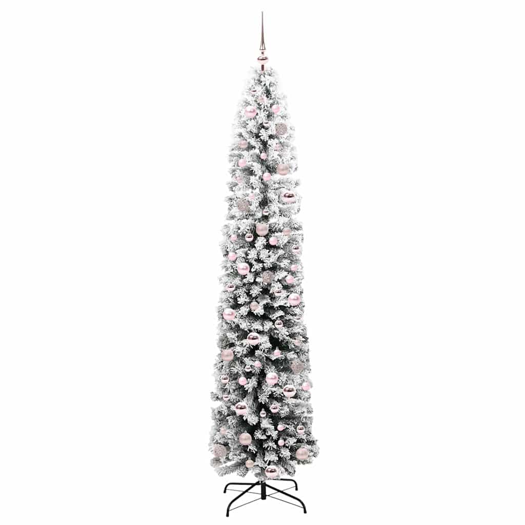 Kunstigt juletræ med stativ Grøn 210 cm PVC og Stål og Plastik
