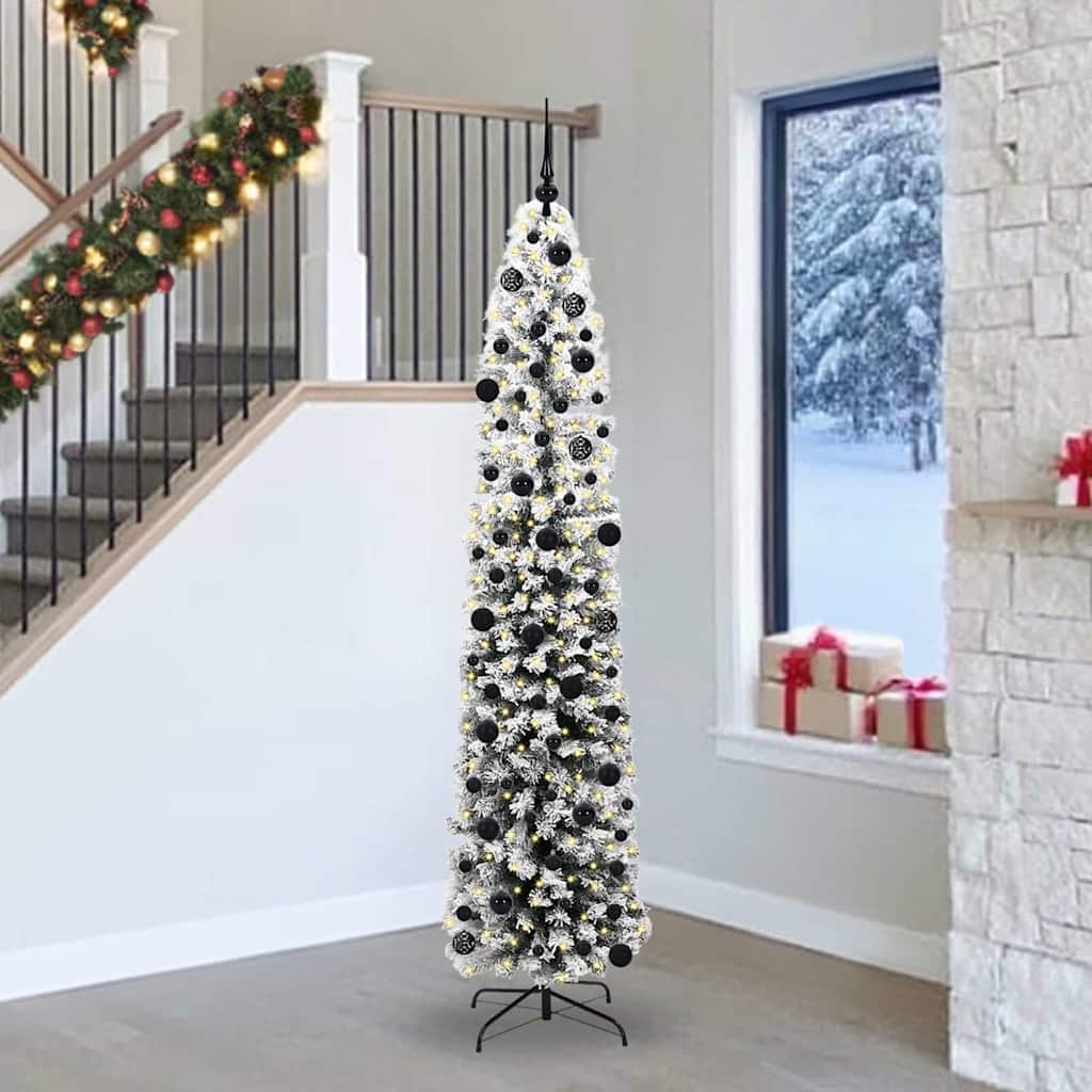 Kunstigt juletræ med stativ Grøn 240 cm PVC og Stål og Plastik
