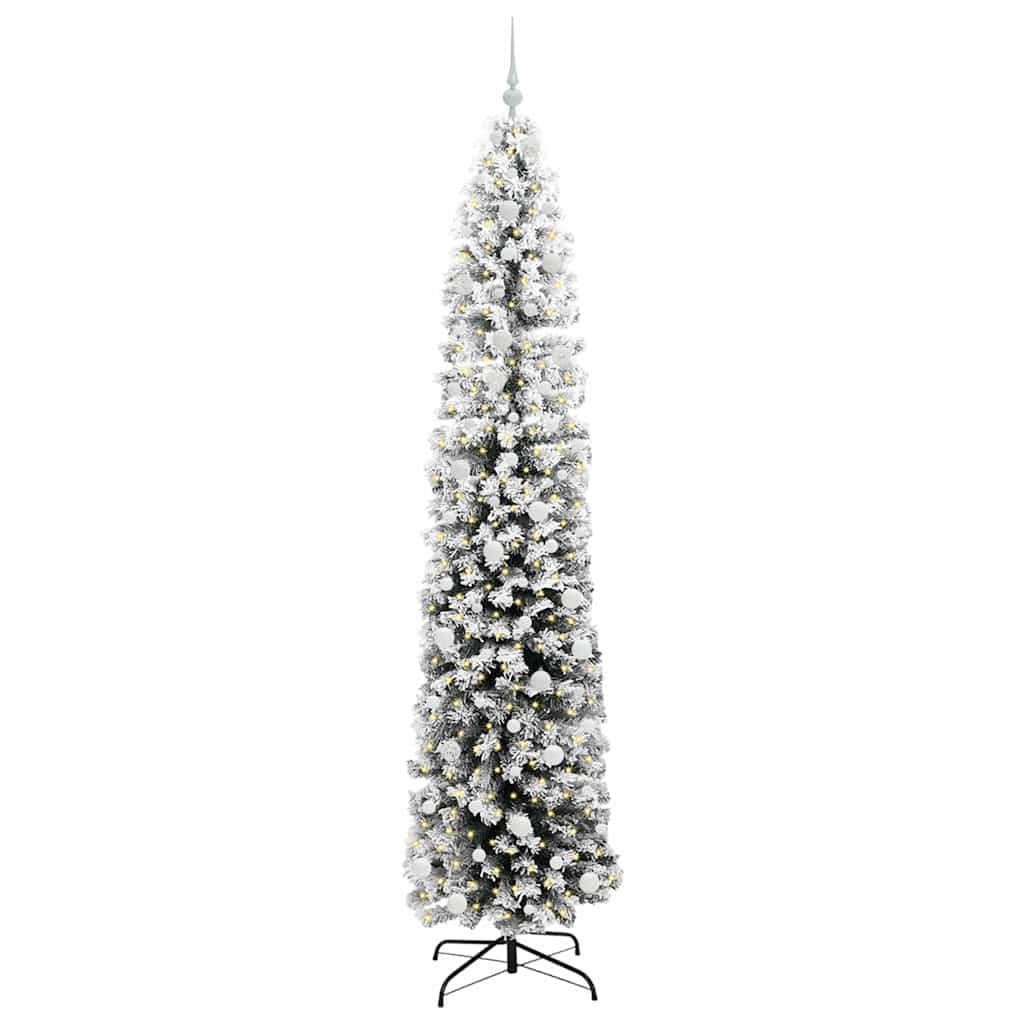Kunstigt juletræ med stativ Grøn 240 cm PVC og Stål og Plastik
