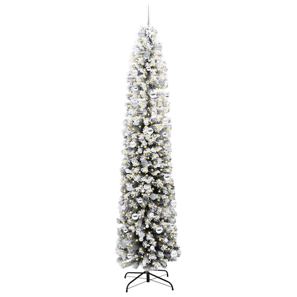 Kunstigt juletræ med stativ Grøn 240 cm PVC og Stål og Plastik