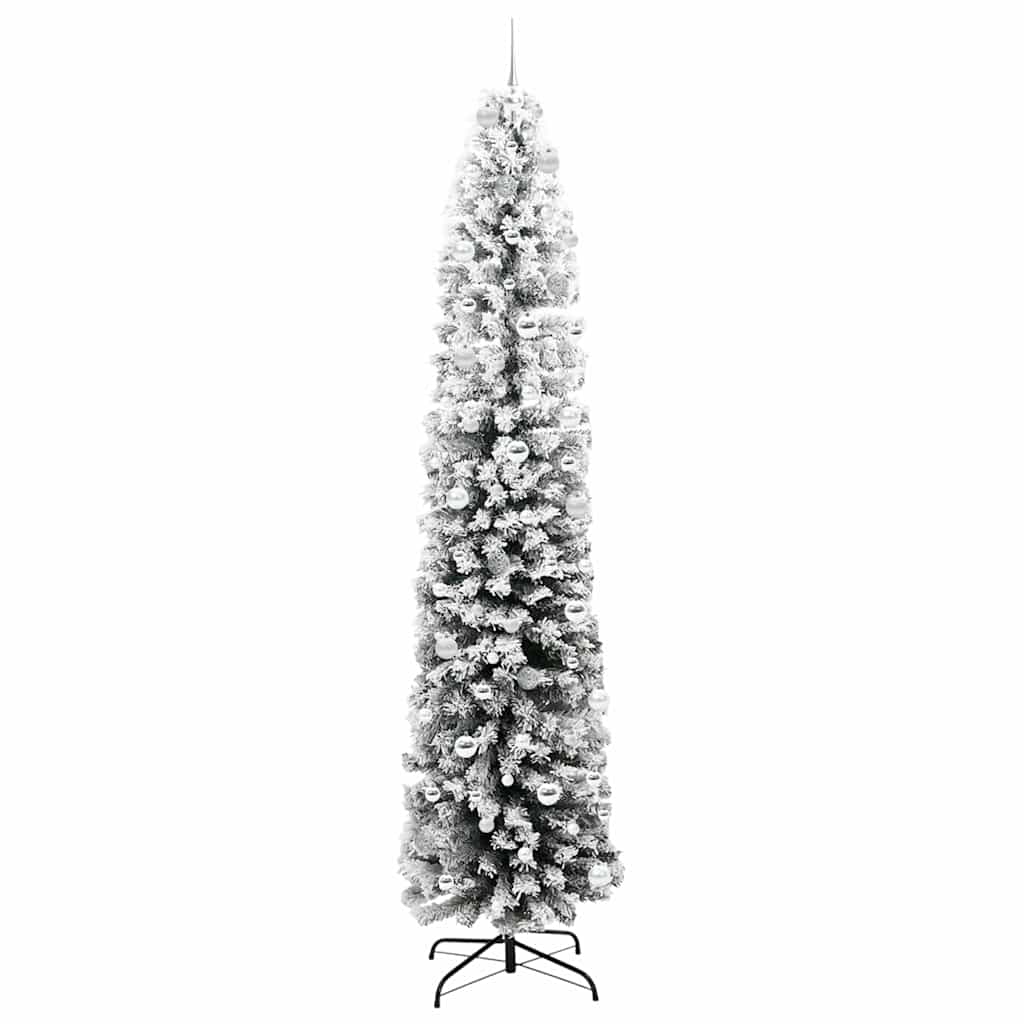 Kunstigt juletræ med stativ Grøn 240 cm PVC og Stål og Plastik