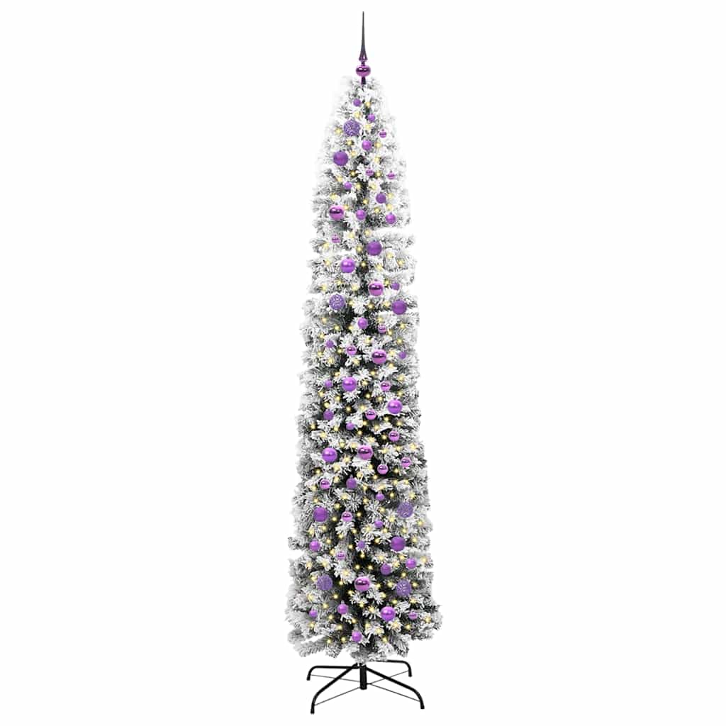 Kunstigt juletræ med stativ Grøn 240 cm PVC og Stål og Plastik