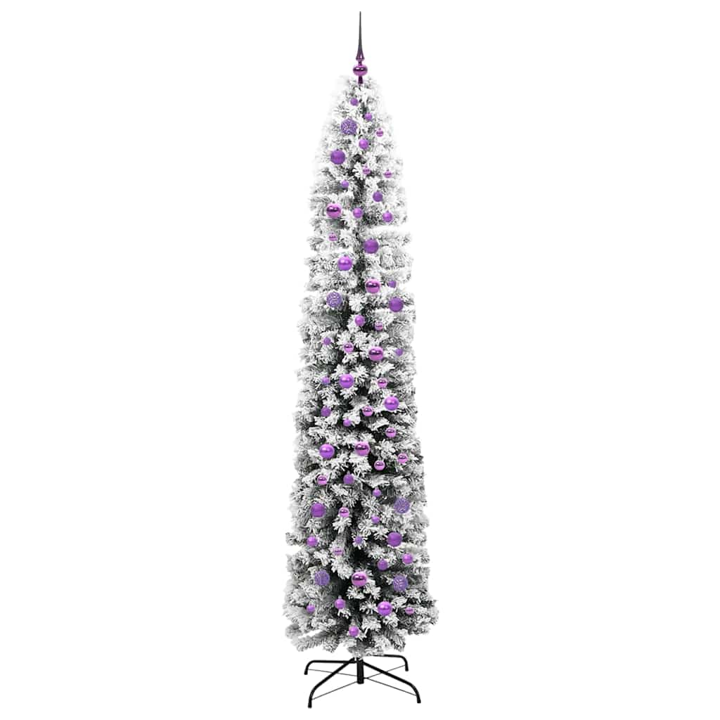 Kunstigt juletræ med stativ Grøn 240 cm PVC og Stål og Plastik