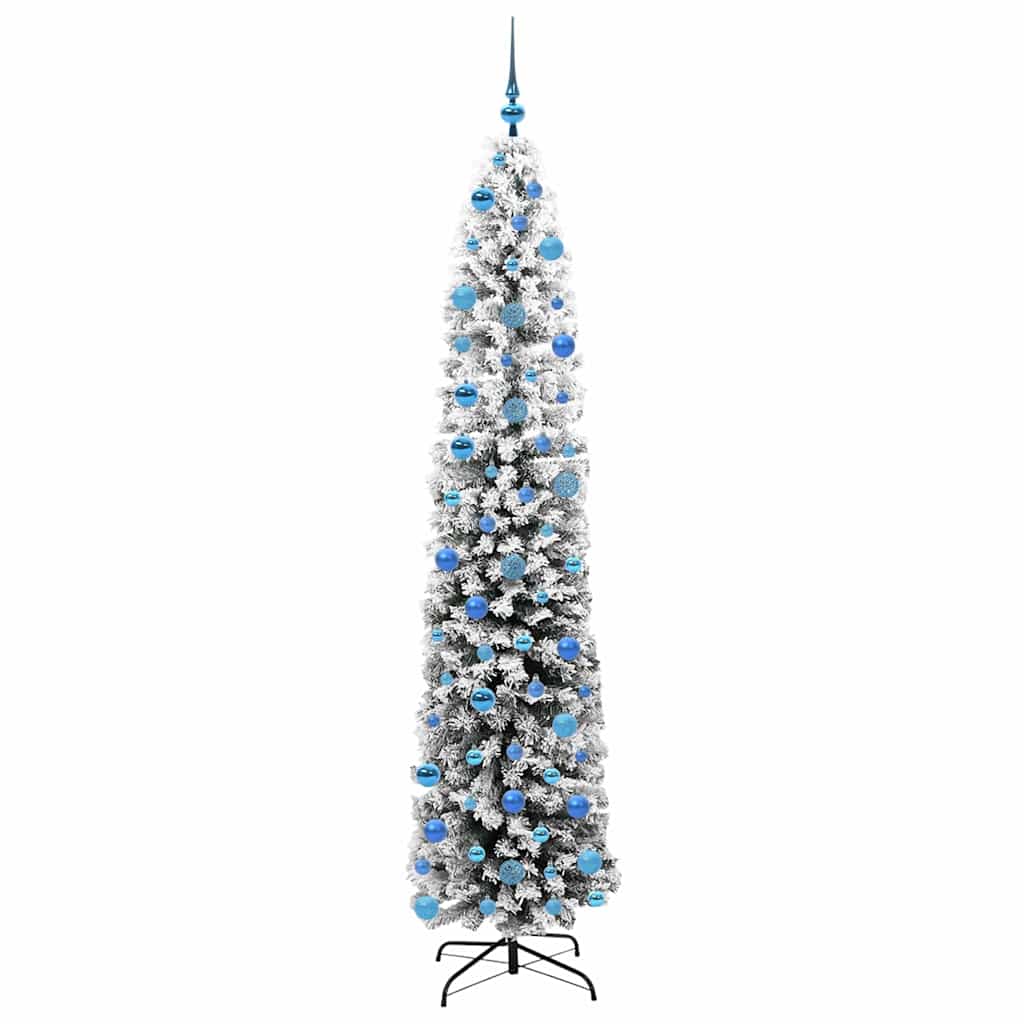 Kunstigt juletræ med stativ Grøn 240 cm PVC og Stål og Plastik