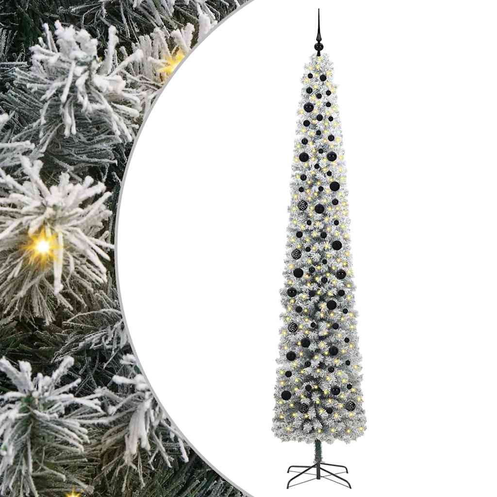 Kunstigt juletræ med stativ Grøn 270 cm PVC og Stål og Plastik