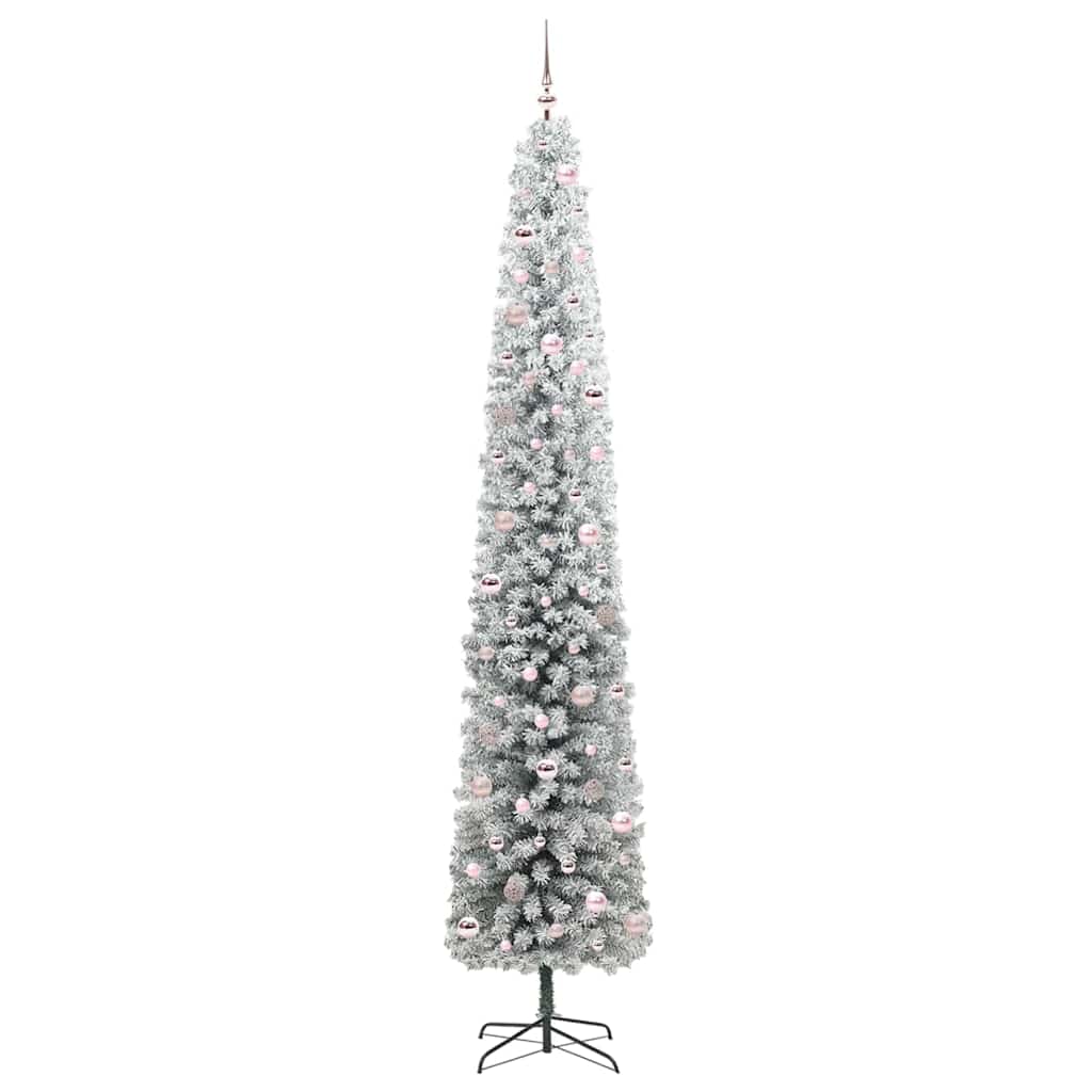 Kunstigt juletræ med stativ Grøn 270 cm PVC og Stål og Plastik