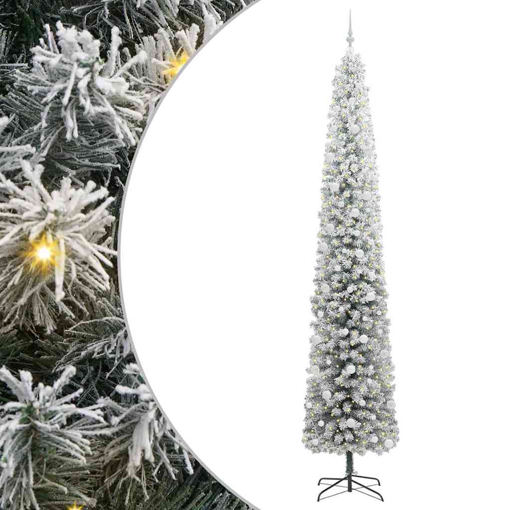 Kunstigt juletræ med stativ Grøn 270 cm PVC og Stål og Plastik