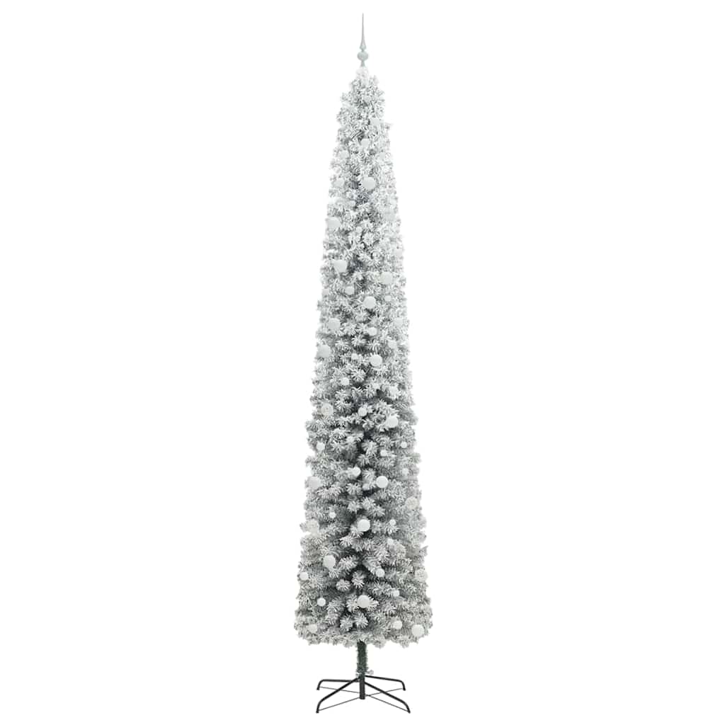 Kunstigt juletræ med stativ Grøn 270 cm PVC og Stål og Plastik