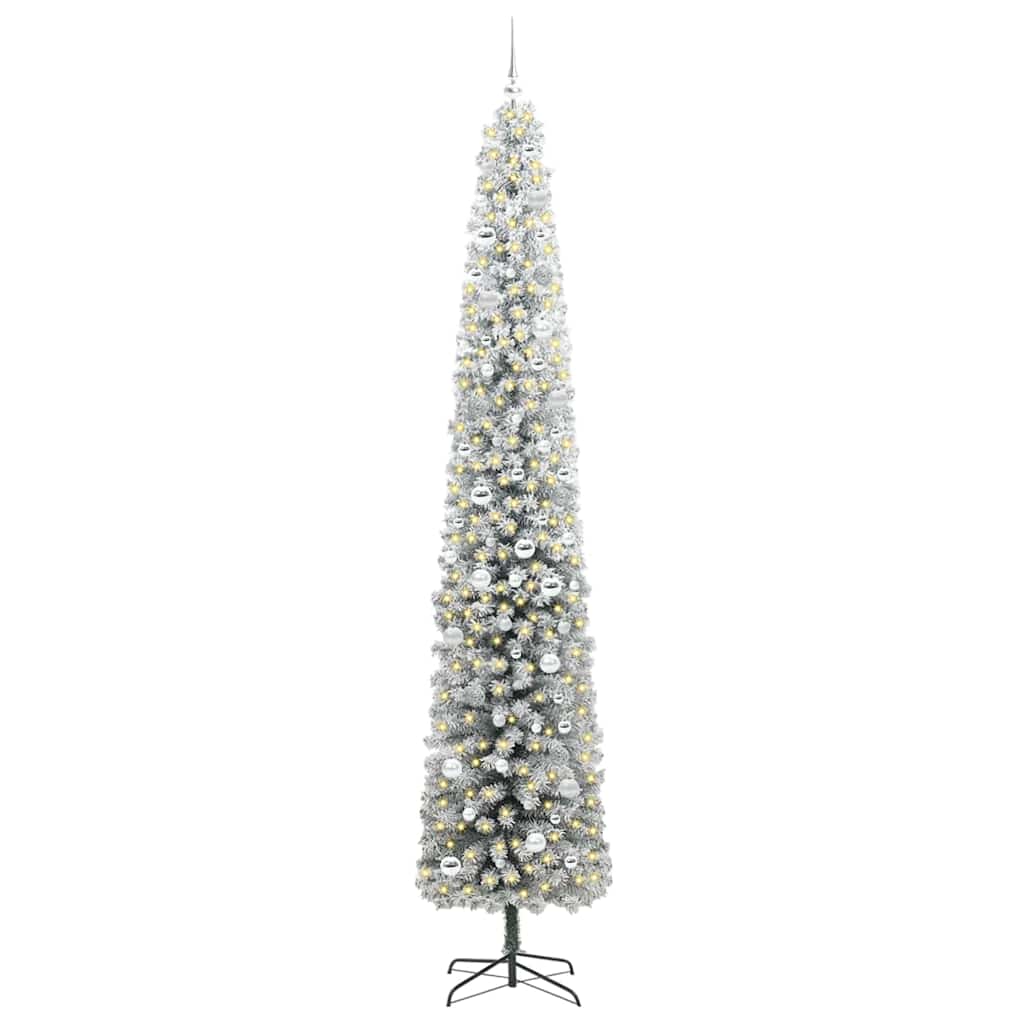 Kunstigt juletræ med stativ Grøn 270 cm PVC og Stål og Plastik