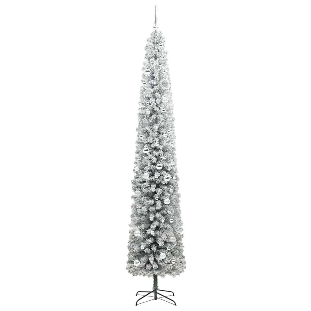 Kunstigt juletræ med stativ Grøn 270 cm PVC og Stål og Plastik