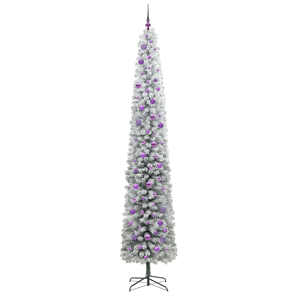 Kunstigt juletræ med stativ Grøn 270 cm PVC og Stål og Plastik