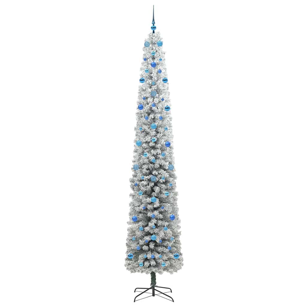 Kunstigt juletræ med stativ Grøn 270 cm PVC og Stål og Plastik