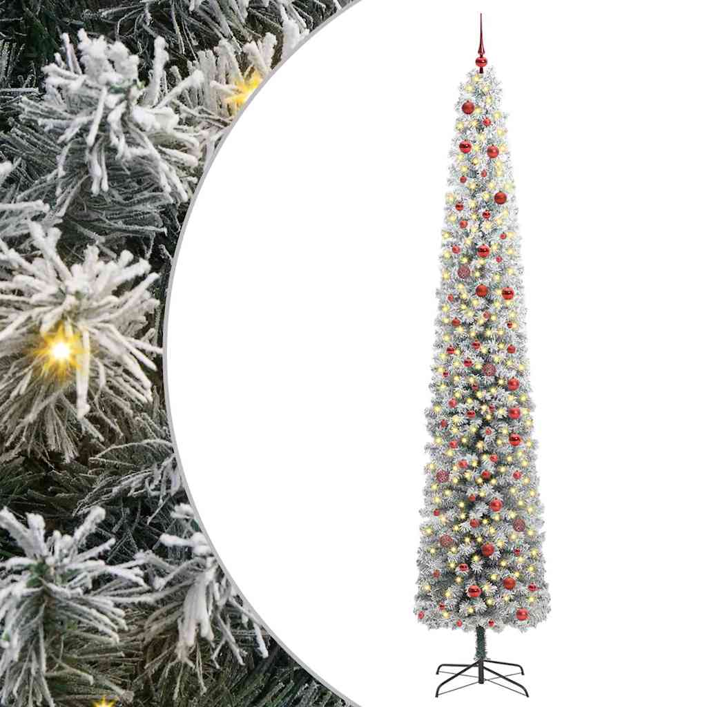 Kunstigt juletræ med stativ Grøn 300 cm PVC og Stål og Plastik